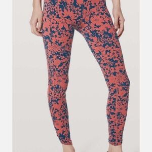 LULULEMON ALL YOU DO TIGHT FLORAL LEGGINGS